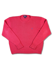 Vintage Ralph Lauren Strickpullover Made In Hong Kong Custom Fit Lachs L-XL - RareRags