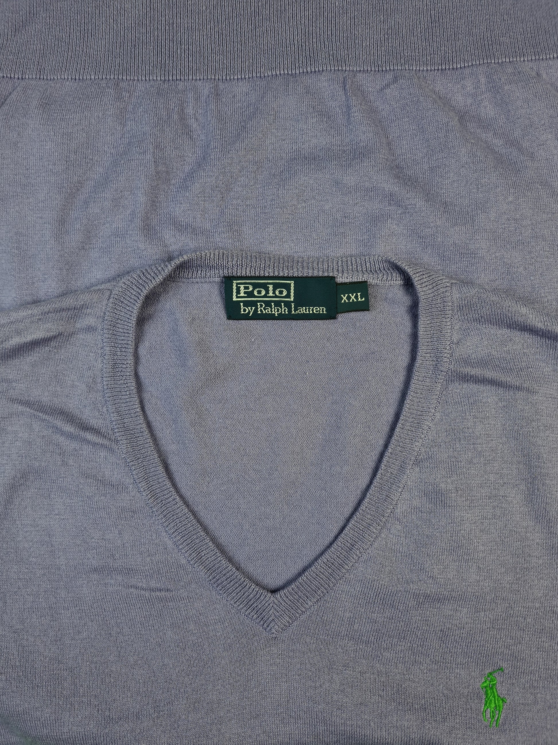 Moderner Ralph Lauren Pullover Mit Cashmere & Seide V-Ausschnitt Flieder XXL - RareRags