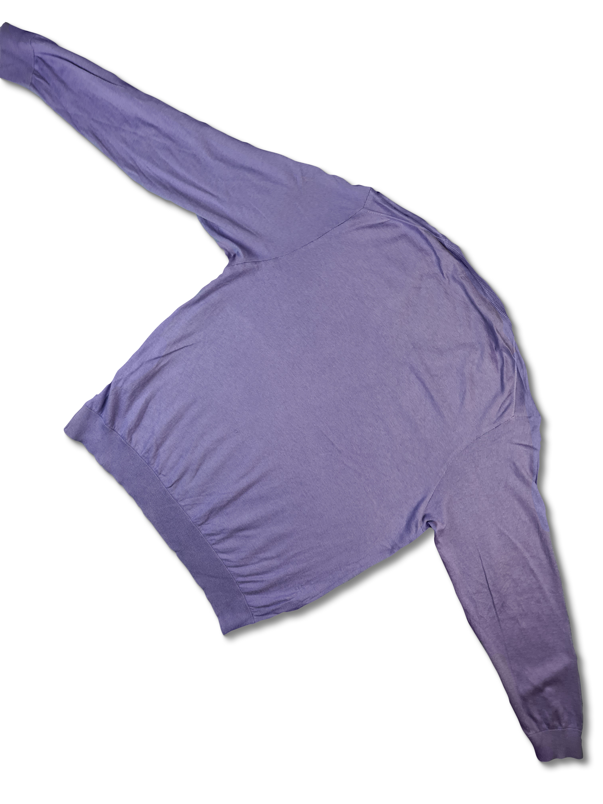 Moderner Ralph Lauren Pullover Mit Cashmere & Seide V-Ausschnitt Flieder XXL - RareRags