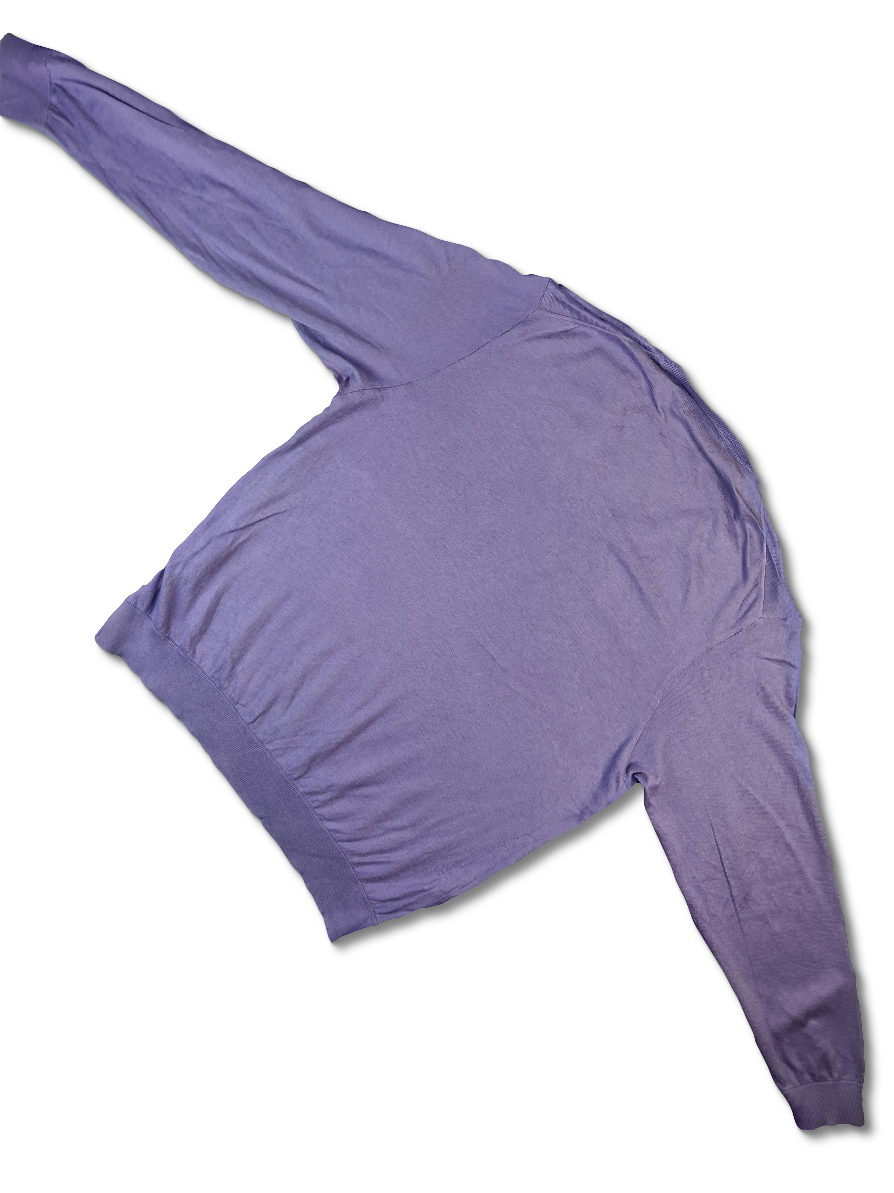 Moderner Ralph Lauren Pullover Mit Cashmere & Seide V-Ausschnitt Flieder XXL - RareRags