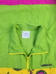 Rare! Vintage Adidas Sportjacke 80s Silvertag Grün Gelb (5) M