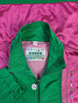 Vintage Diadora Sportjacke 80s Made In Italy Grün Rosa (I50) XL