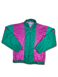 Vintage Diadora Sportjacke 80s Made In Italy Grün Rosa (I50) XL
