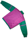 Vintage Diadora Sportjacke 80s Made In Italy Grün Rosa (I50) XL