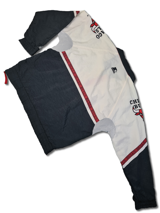 Vintage Starter Sportjacke Chicago Bulls NBA Basketball Weiß Rot XL