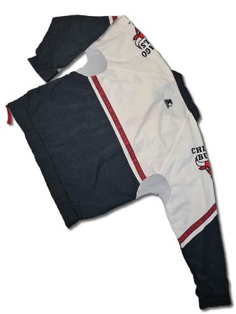 Vintage Starter Sportjacke Chicago Bulls NBA Basketball Weiß Rot XL