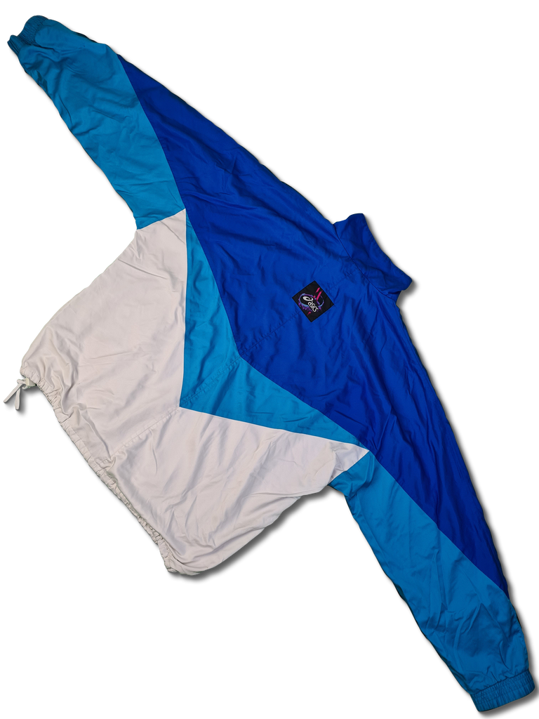 Vintage Asics Sportjacke WeiB Blau XXL RareRags