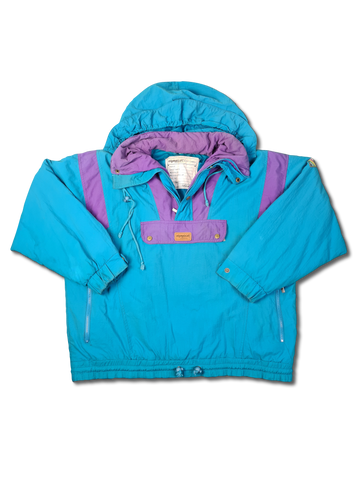 Vintage Olympia Sportswear Windbreaker Comfort 2000 Liner System Türkis Lila L