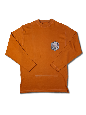 Y2K Cut The Crap Sweater Deadstock Power Of Wisdom Skater Orange L