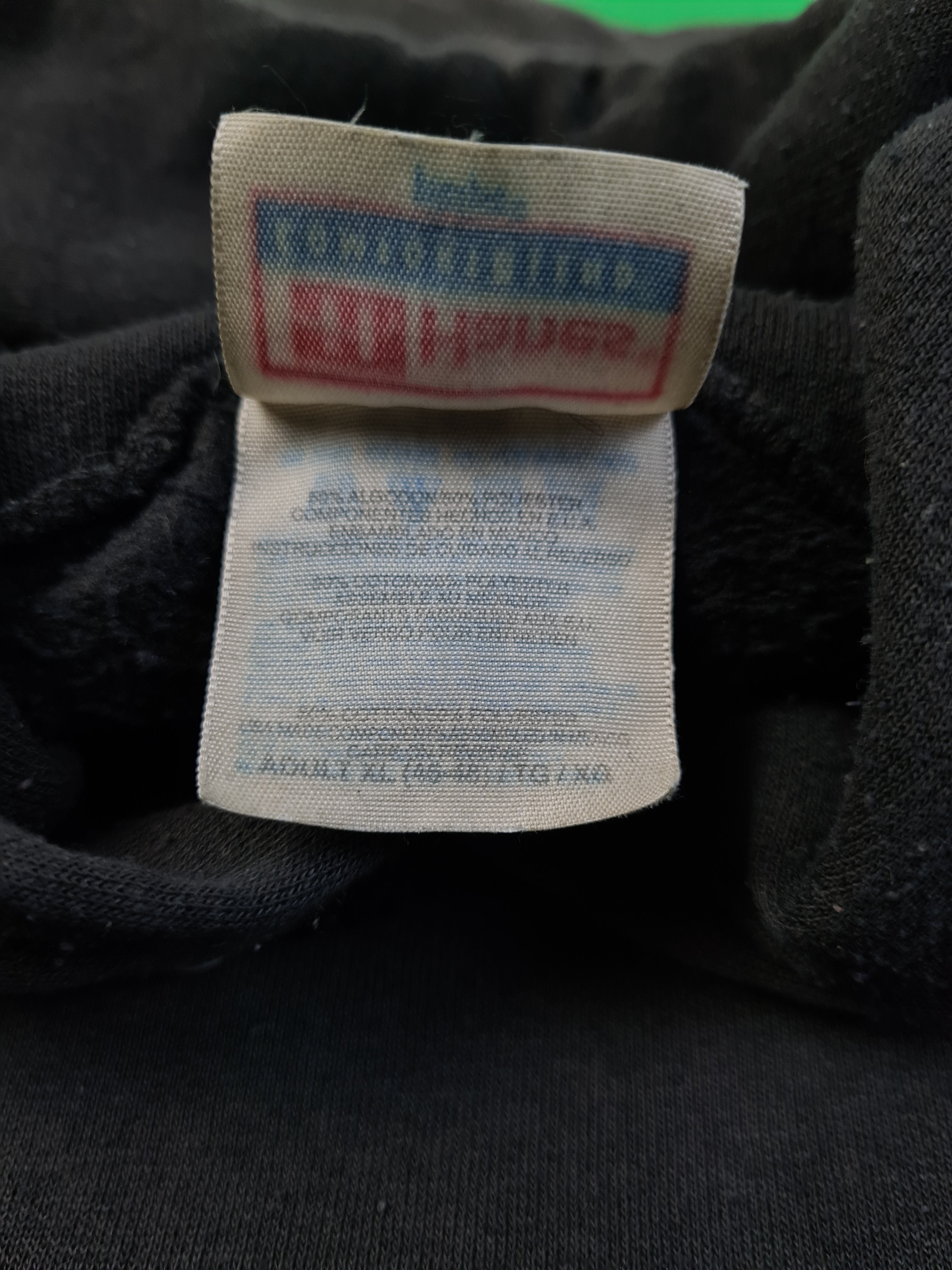 Vintage Hanes Hoodie 1993 DYS Fire & Ice "Brotherhood True 'till death Boston" Faded Schwarz XL - RareRags
