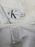Vintage Calvin Klein Pullover 80s Halfzip Made In USA Weiß XXL