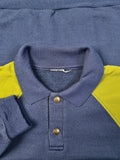 Vintage Gateway Sweater Polokragen Dunkelblau M-L
