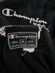 Vintage Champion Jogginghose Schnellficker Logostreifen Schwarz Weiß M