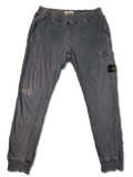 Moderne Stone Island Jogginghose Used Look Verwaschenes Blau L