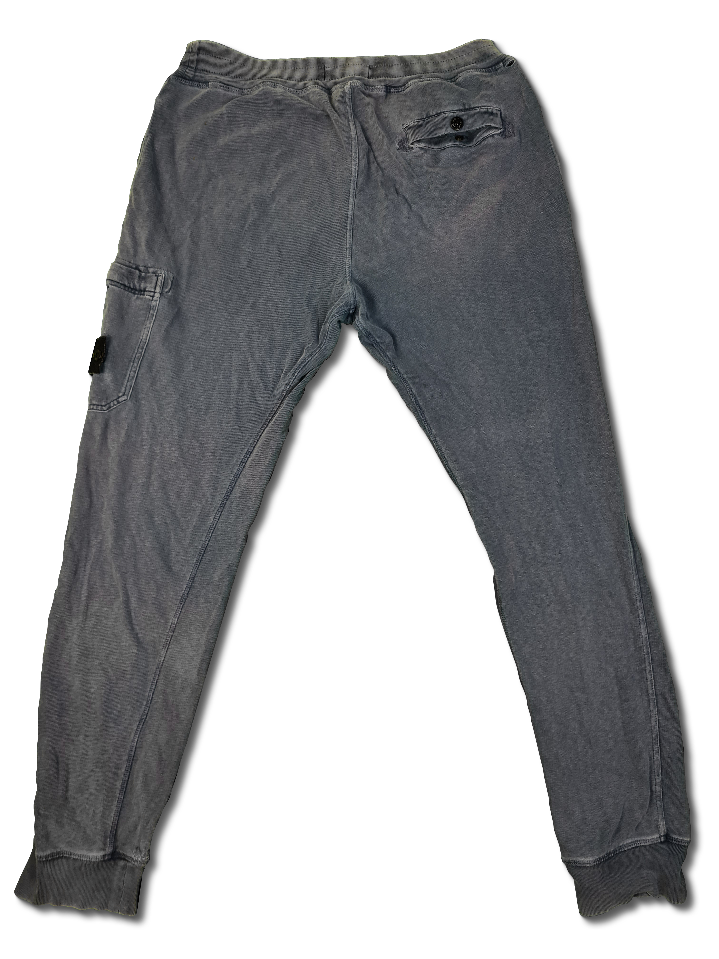 Moderne Stone Island Jogginghose Used Look Verwaschenes Blau L - RareRags