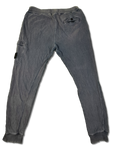 Moderne Stone Island Jogginghose Used Look Verwaschenes Blau L