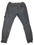Moderne Stone Island Jogginghose Used Look Verwaschenes Blau L