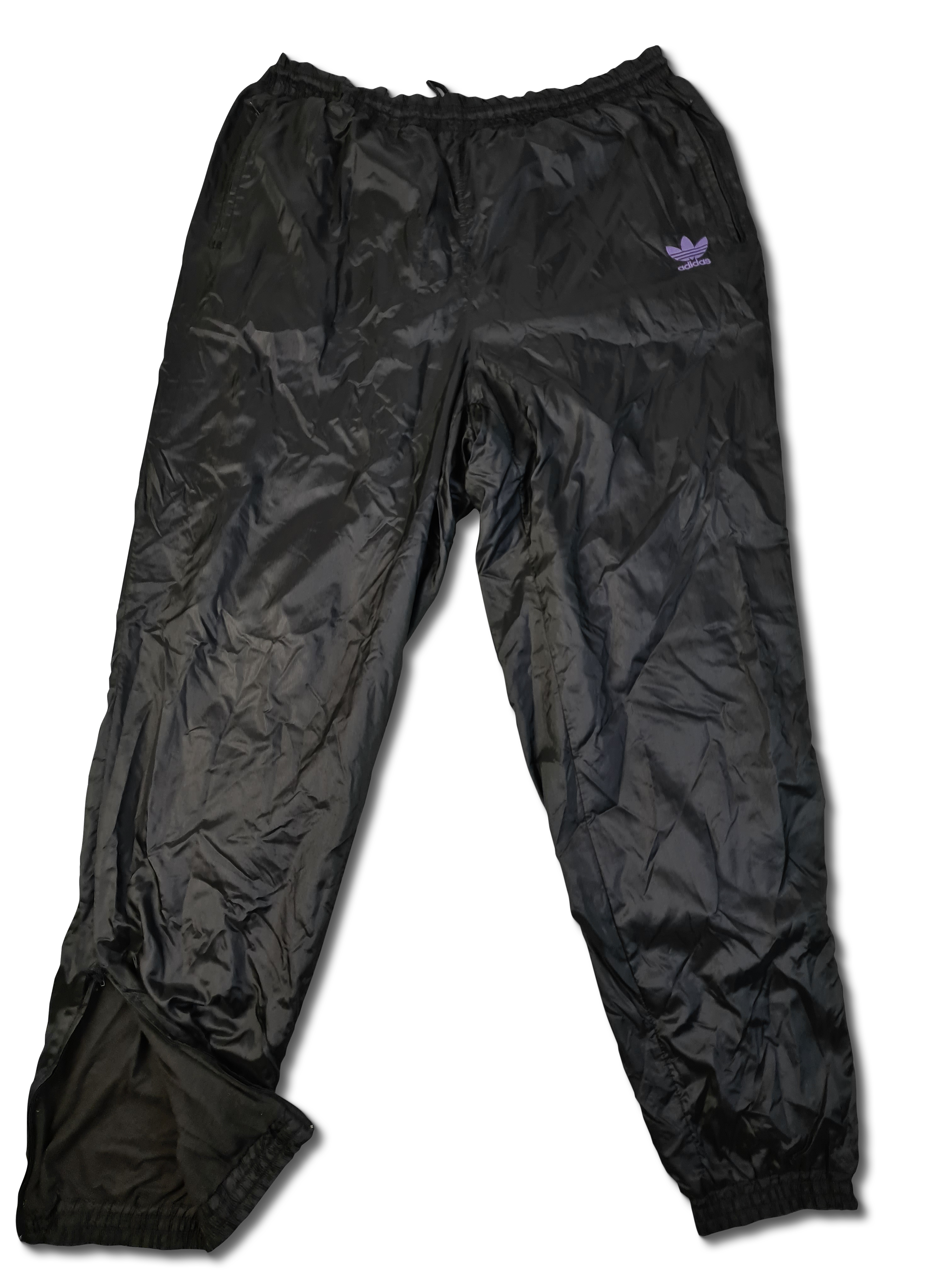 Vintage Adidas Sporthose Basic Logo Stick Schwarz (D10) XXL-XXXL - RareRags