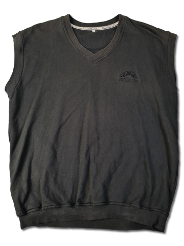 Vintage Exploration Pullunder Bestickt Schwarz XL