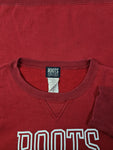 Vintage Roots Sweater Bieber Print Made In Canada Rot M