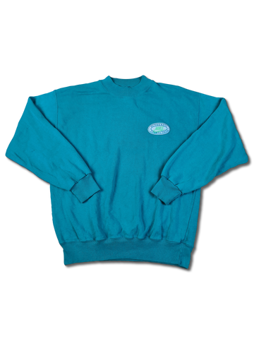 Rare! Vintage Nike Sweater Blue Label 80s Made In Portugal Türkis L