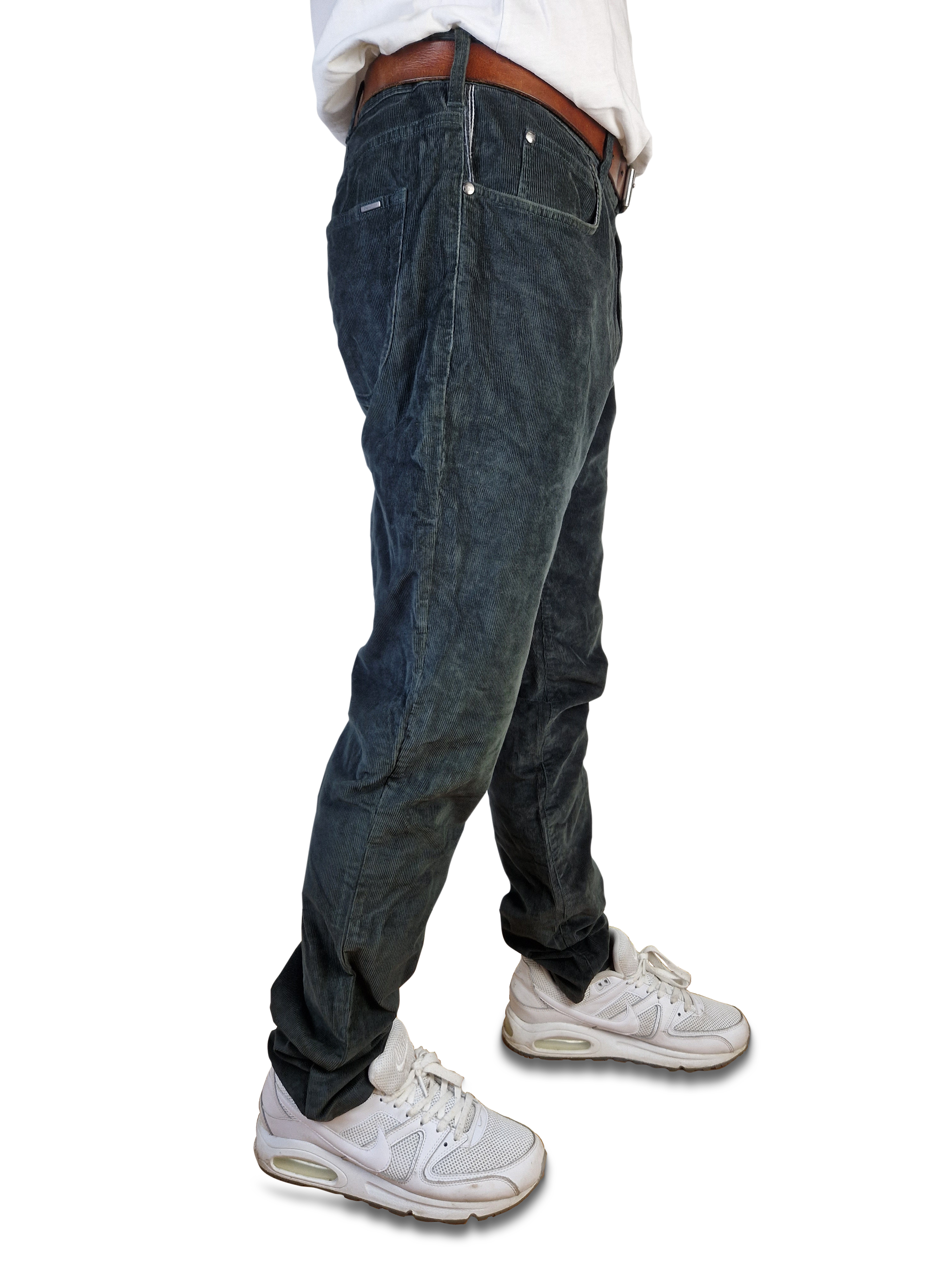 Moderne Zegna Sport Cordhose Regular Fit Dunkelgrün 38 - RareRags