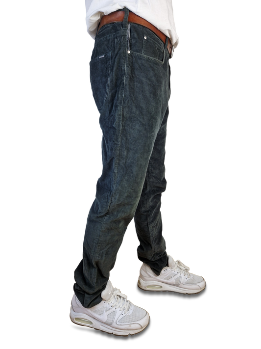Moderne Zegna Sport Cordhose Regular Fit Dunkelgrün 38