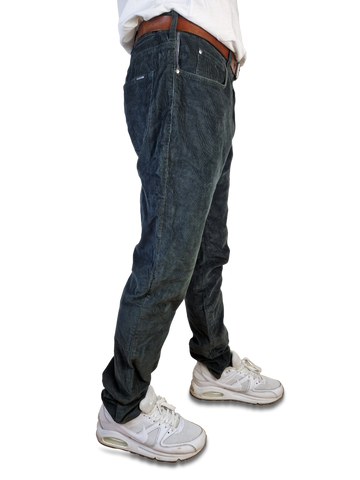 Moderne Zegna Sport Cordhose Regular Fit Dunkelgrün 38