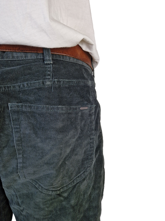 Moderne Zegna Sport Cordhose Regular Fit Dunkelgrün 38