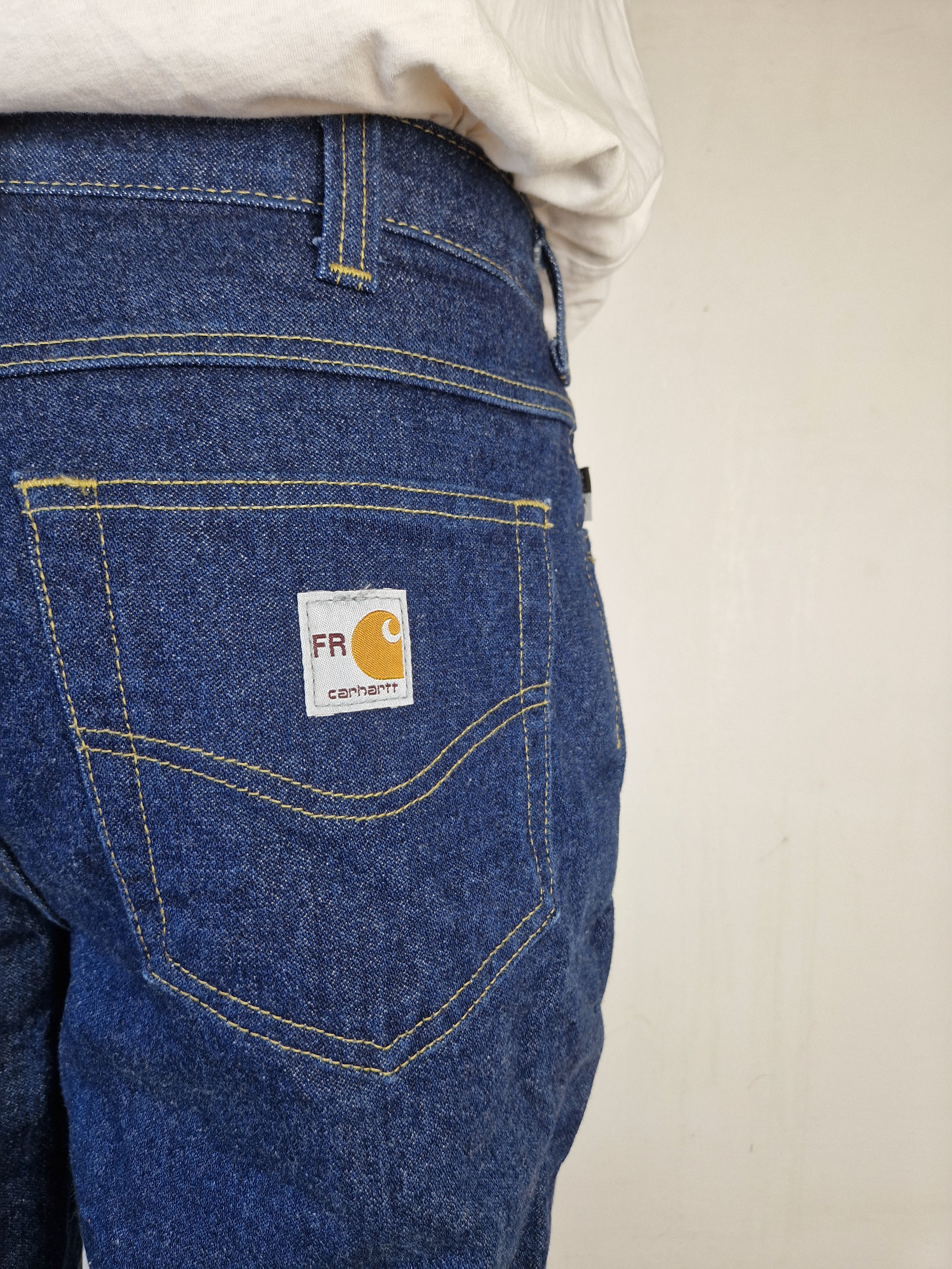 Moderne Carhartt Jeans "FR" Flame Resistant Workwear Blau 32x32 - RareRags
