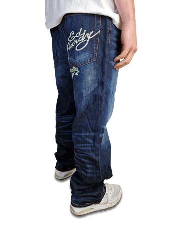 Y2K Ed Hardy Jeans Bestickt Lot 2008 Blau 34