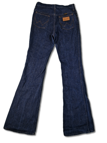 Rare! Vintage Wrangler Schlaghose 80s Blue Bell Jeans Flared Dunkelblau 31x36