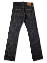 Moderne Edwin Jeans E-47 Regular Japanese Denim Rainbow Selvedge Dunkelblau 28x34 - RareRags
