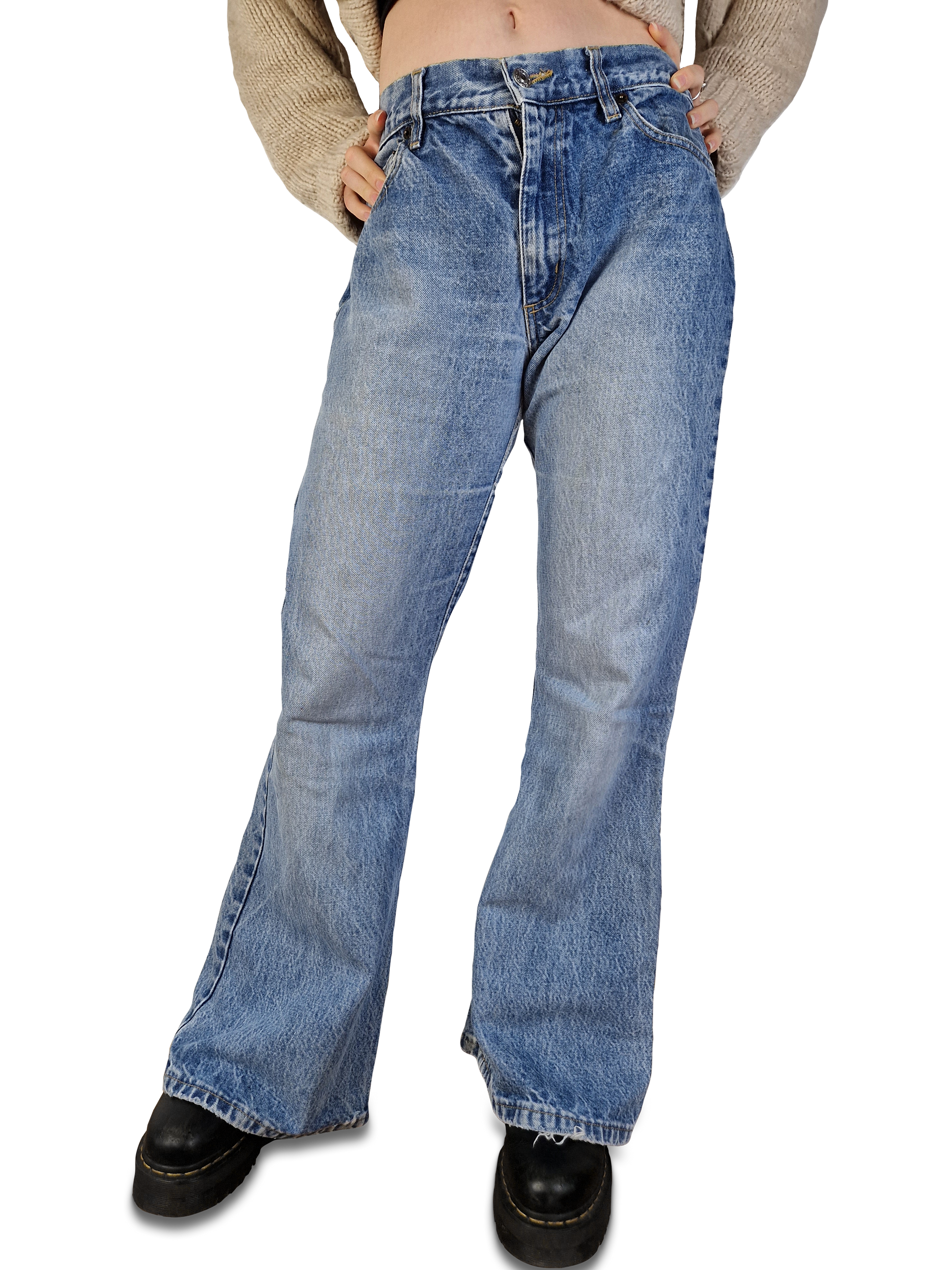 Vintage Rocky Jeans Schlaghose Extreme Flared 80s L - RareRags