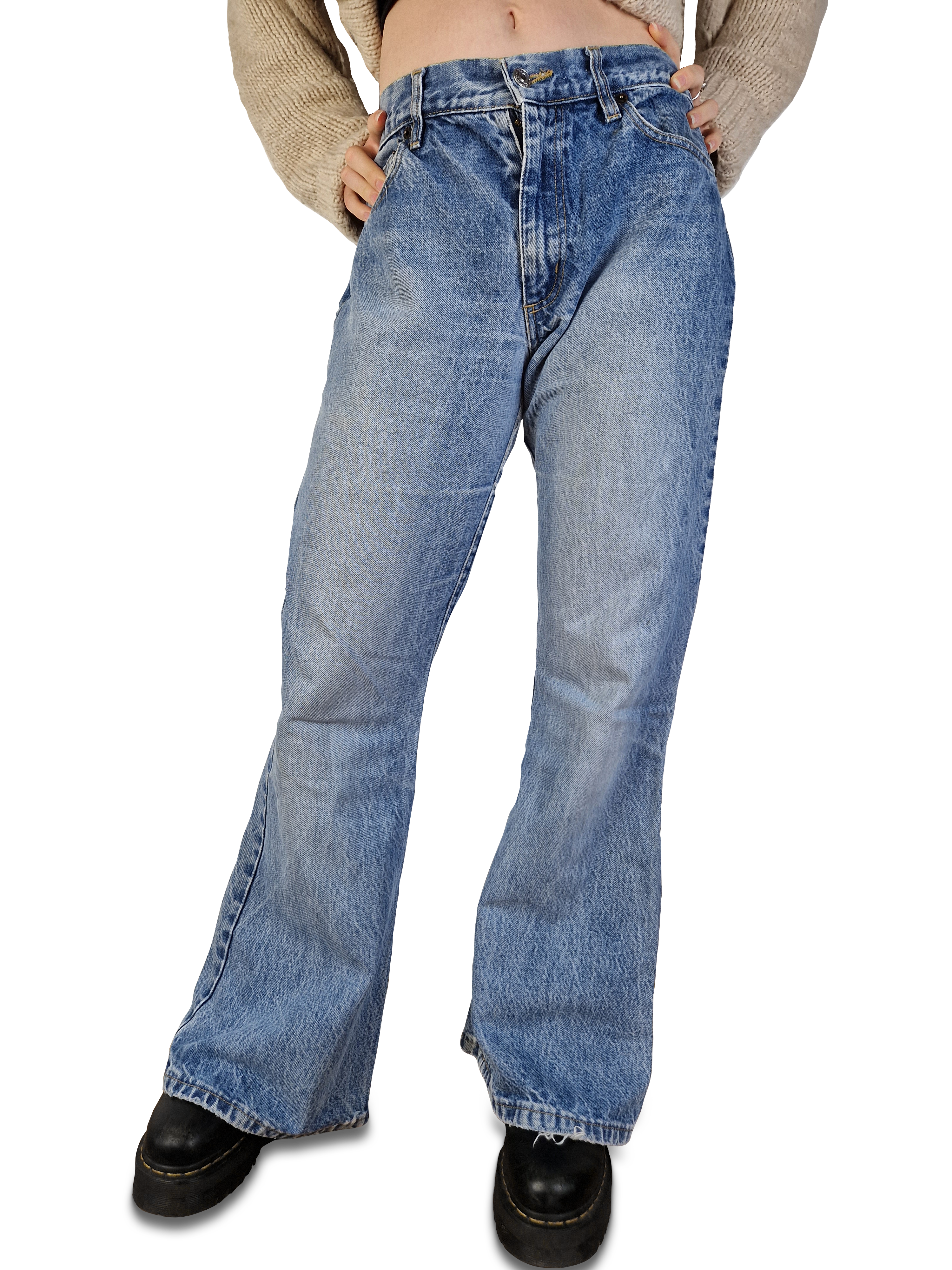 Vintage Rocky Jeans Schlaghose Extreme Flared 80s L - RareRags
