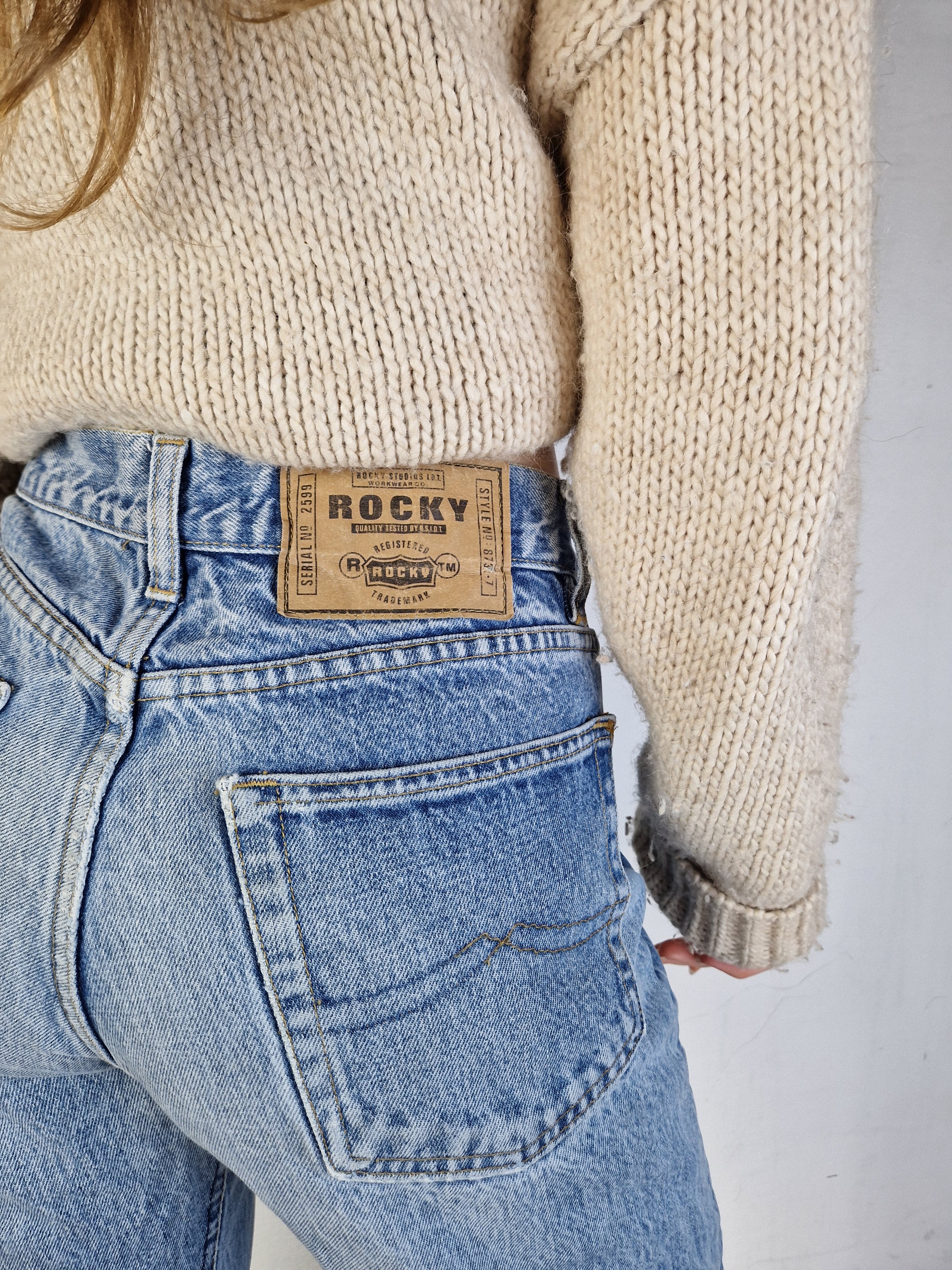 Vintage Rocky Jeans Schlaghose Extreme Flared 80s L - RareRags