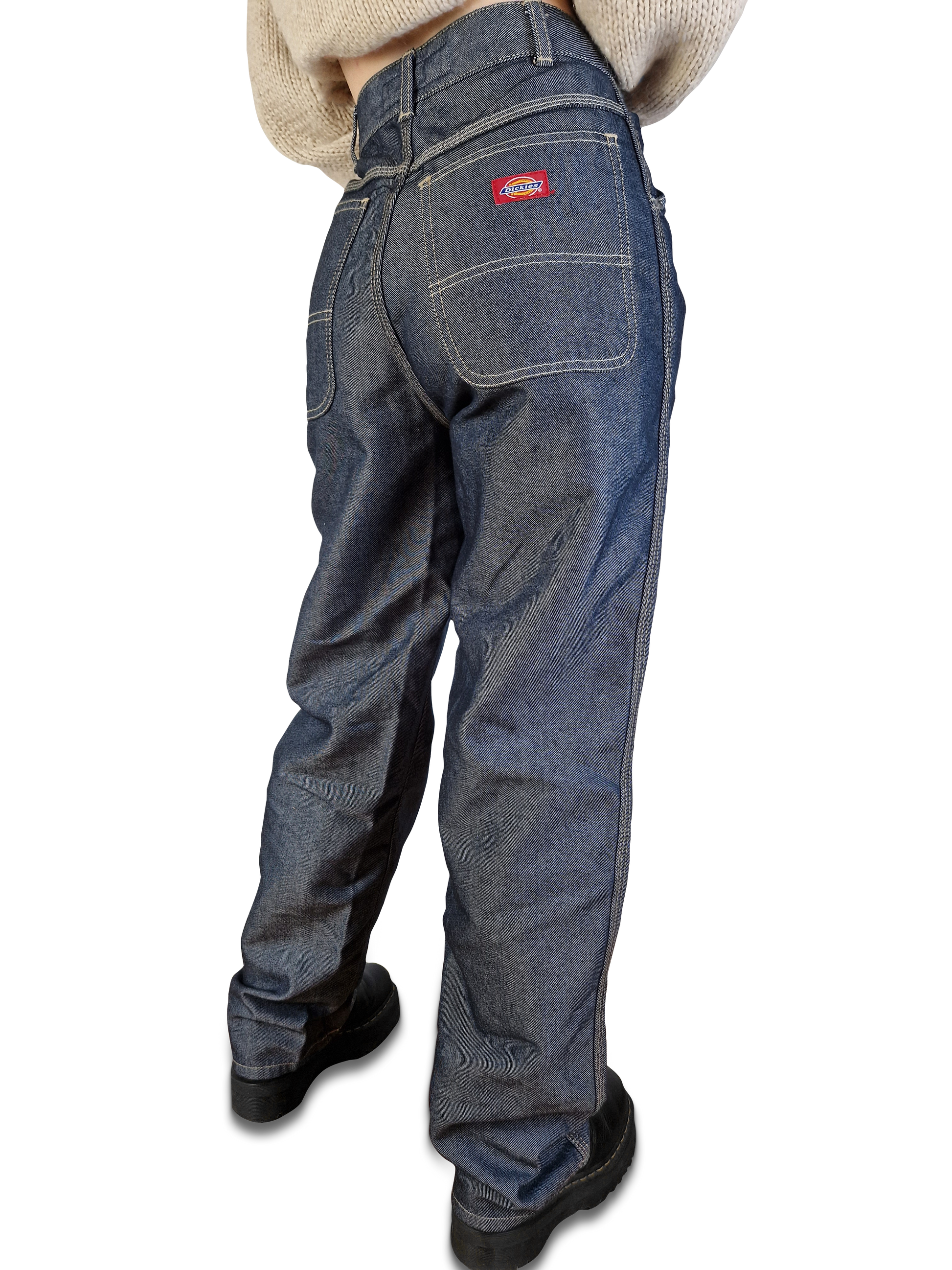 Y2K Dickies Jeans Baggy Deadstock Silbern W28 L32 - RareRags