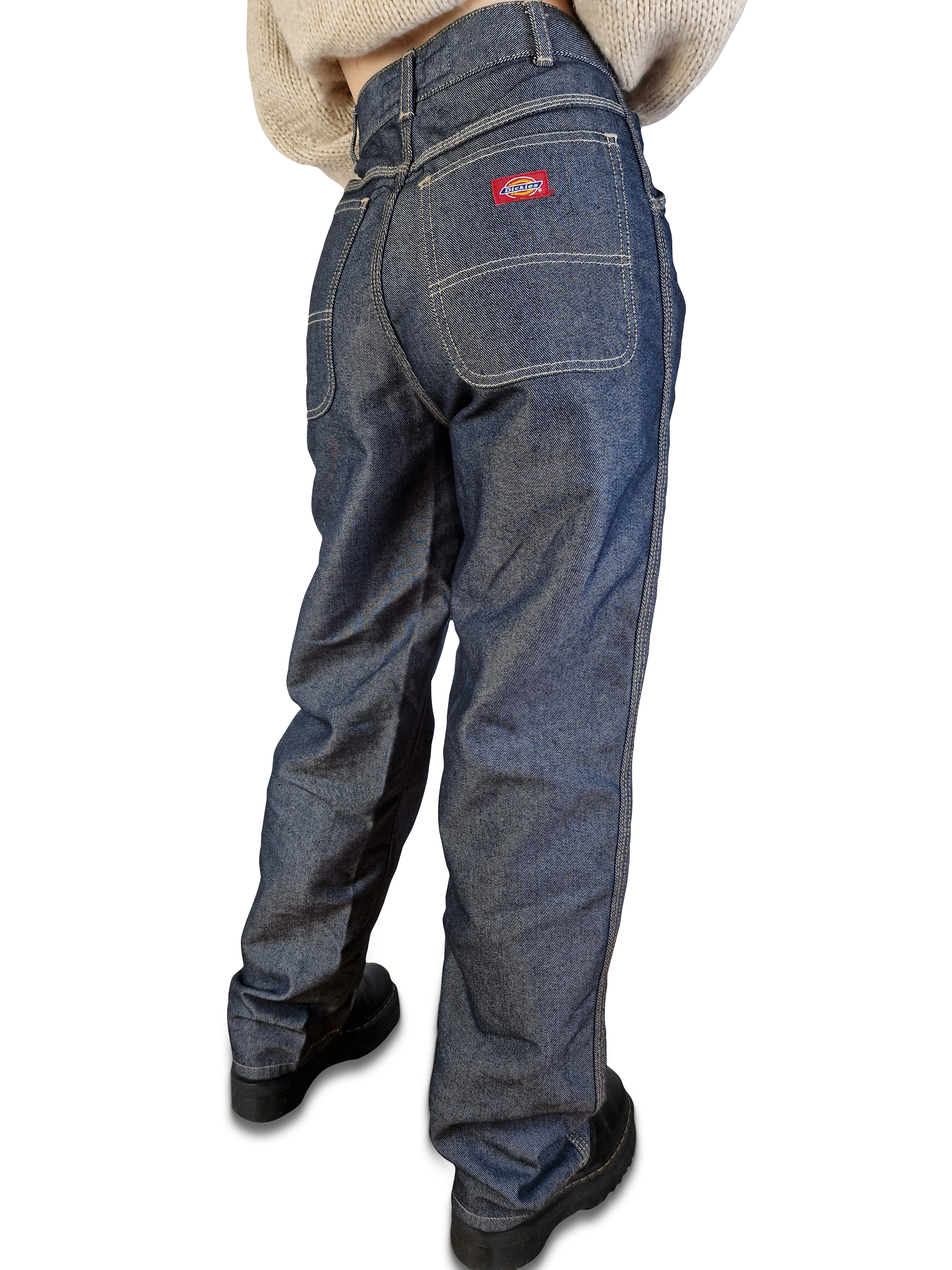 Y2K Dickies Jeans Baggy Deadstock Silbern W28 L32 - RareRags