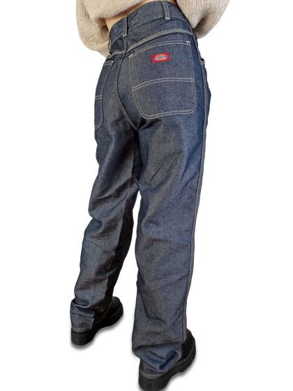 Y2K Dickies Jeans Baggy Deadstock Silbern W28 L32