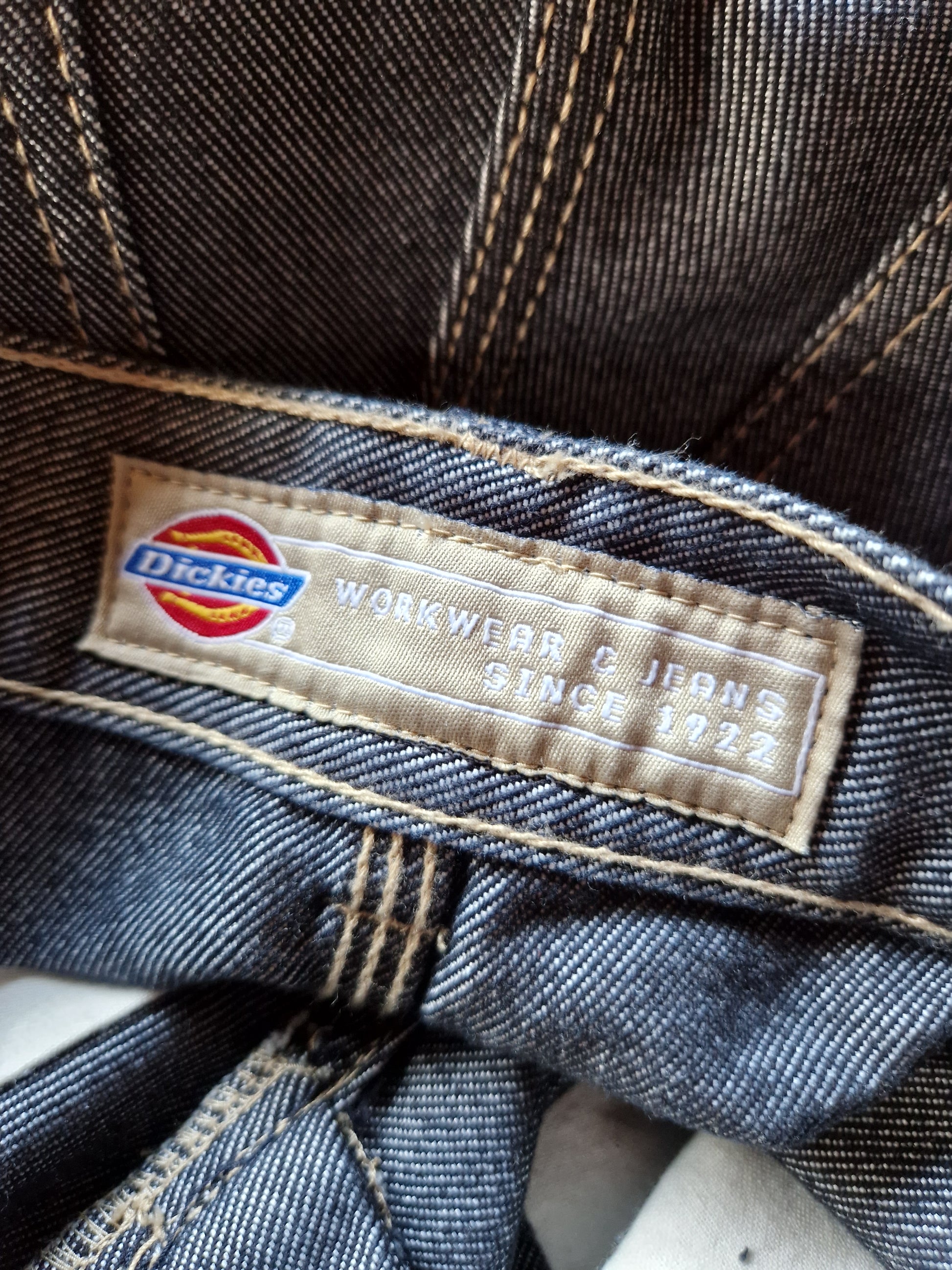 Y2K Dickies Jeans Baggy Deadstock Silbern W28 L32 - RareRags