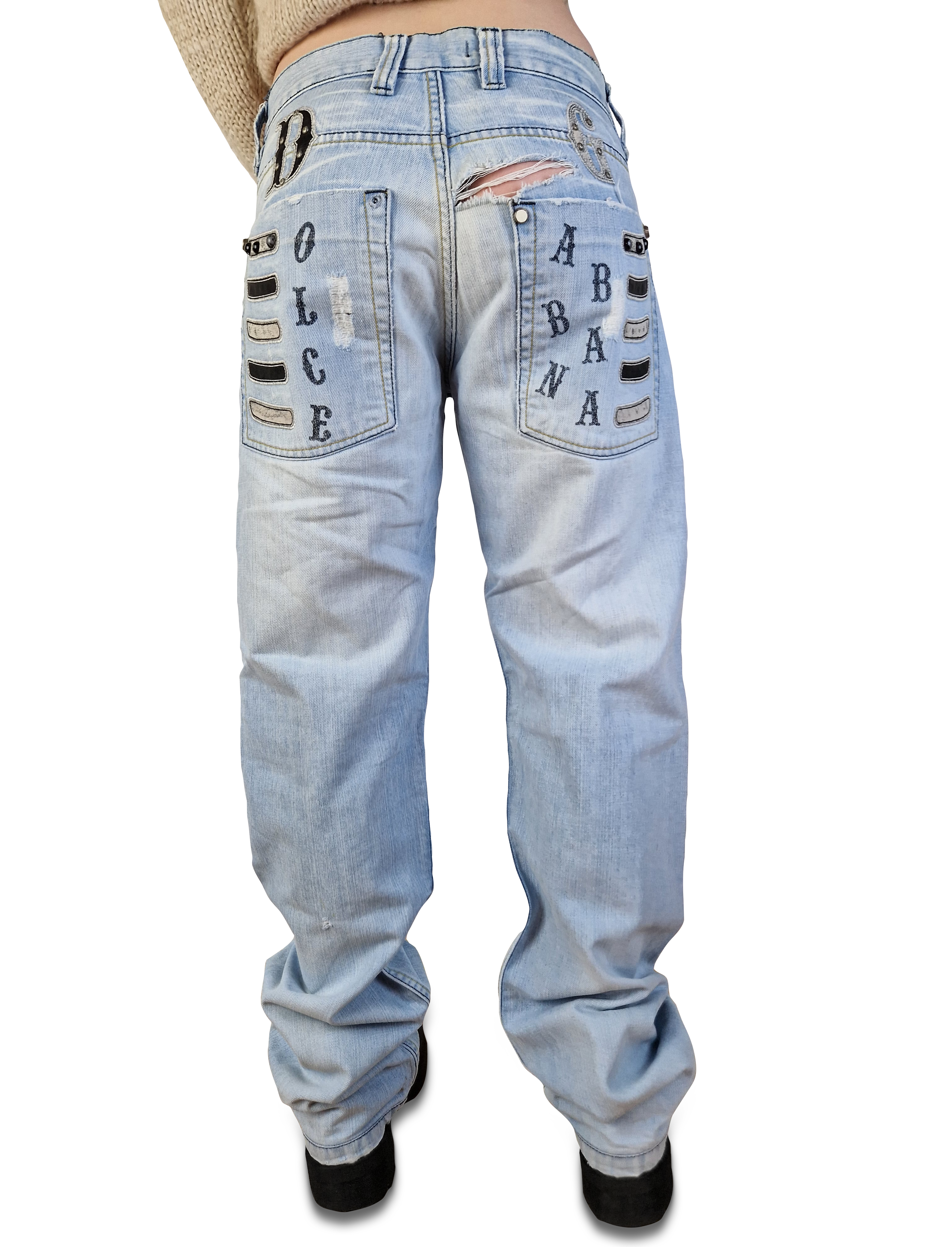 Y2K Dolce & Gabbana Jeans Moon&Sun Usedlook W31 L34 - RareRags
