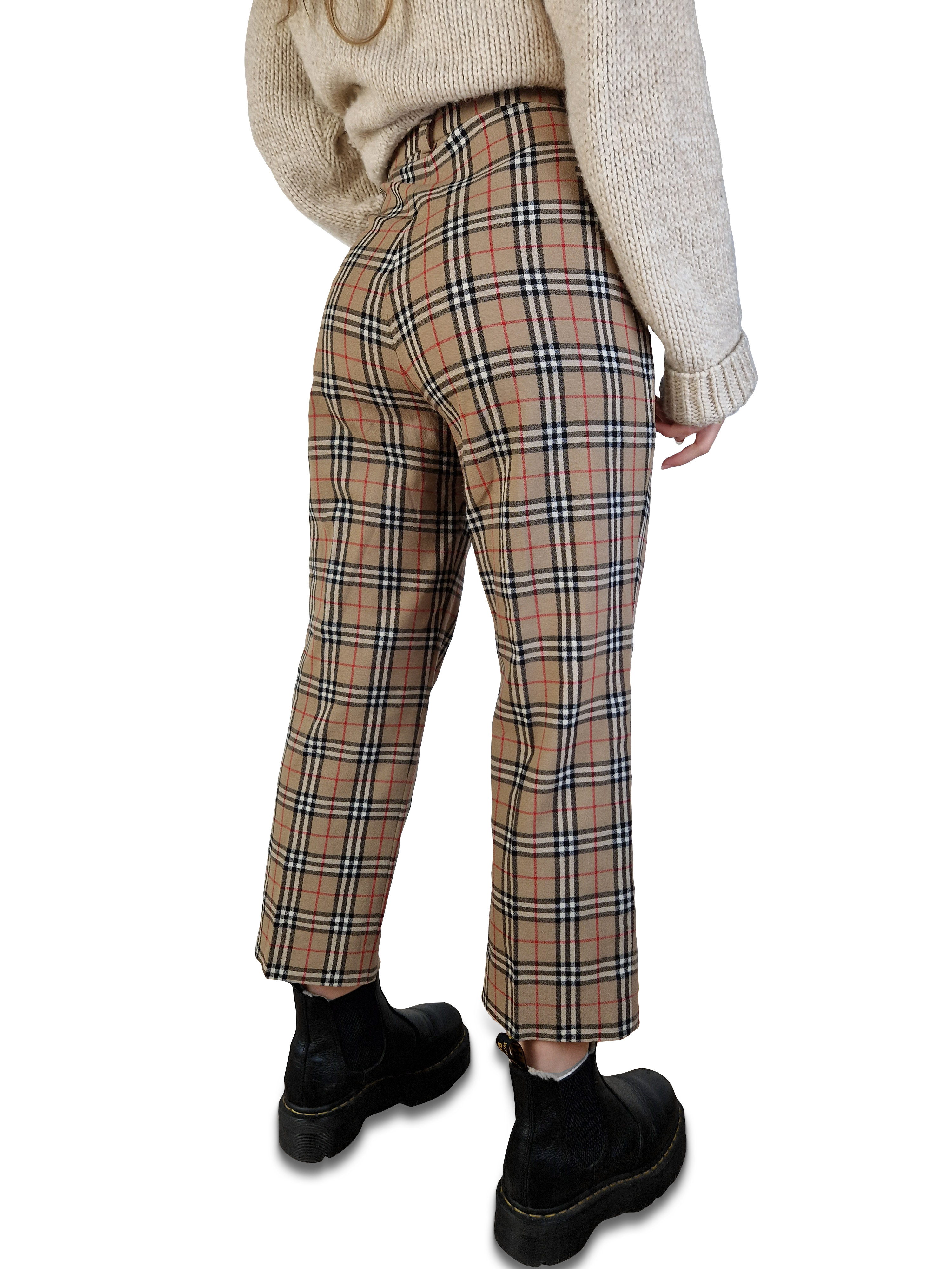 Vintage Burberrys Hose Dünn Nova Check Made In England XS-S - RareRags