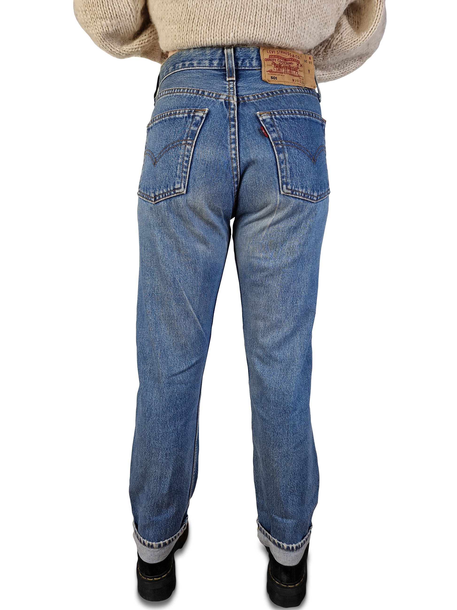Vintage Levis Jeans 501 Helle Waschung Basic W28 L30 - RareRags