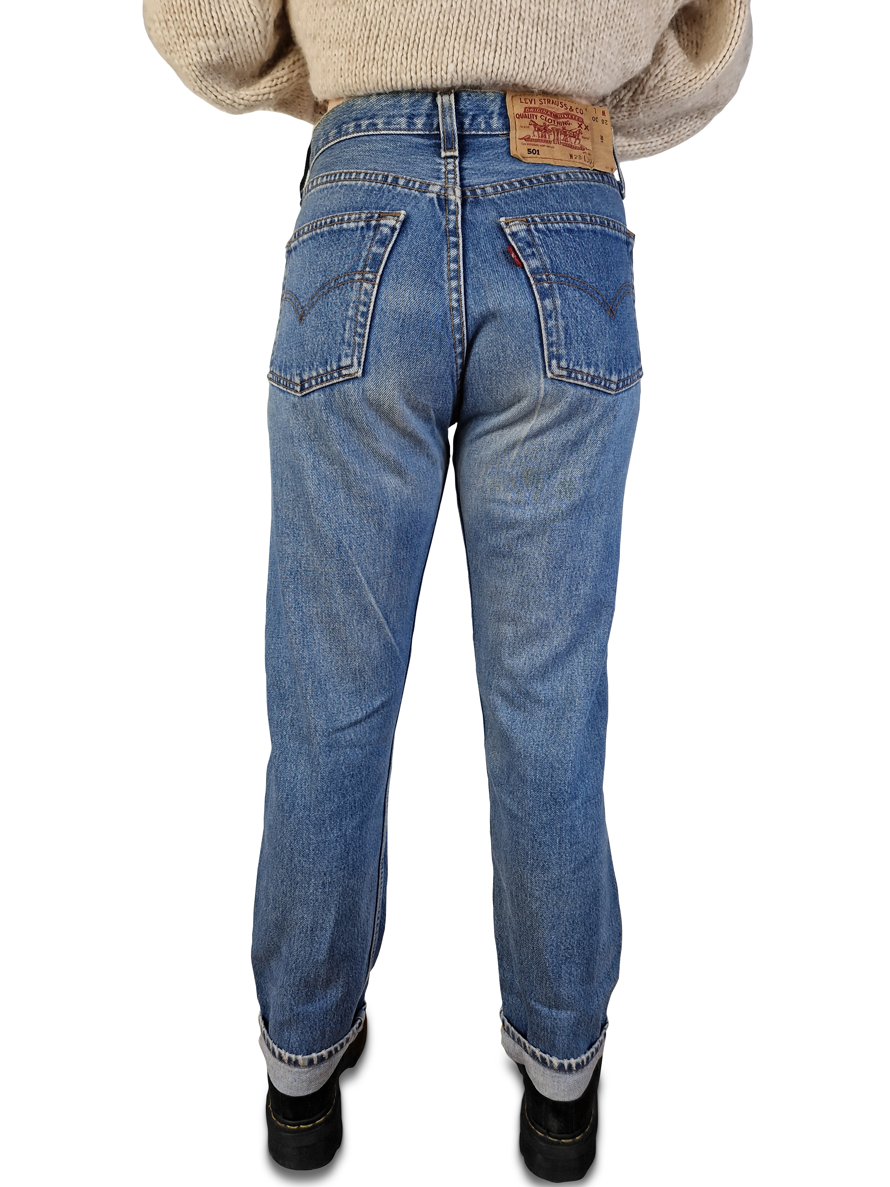 Vintage Levis Jeans 501 Helle Waschung Basic W28 L30 - RareRags
