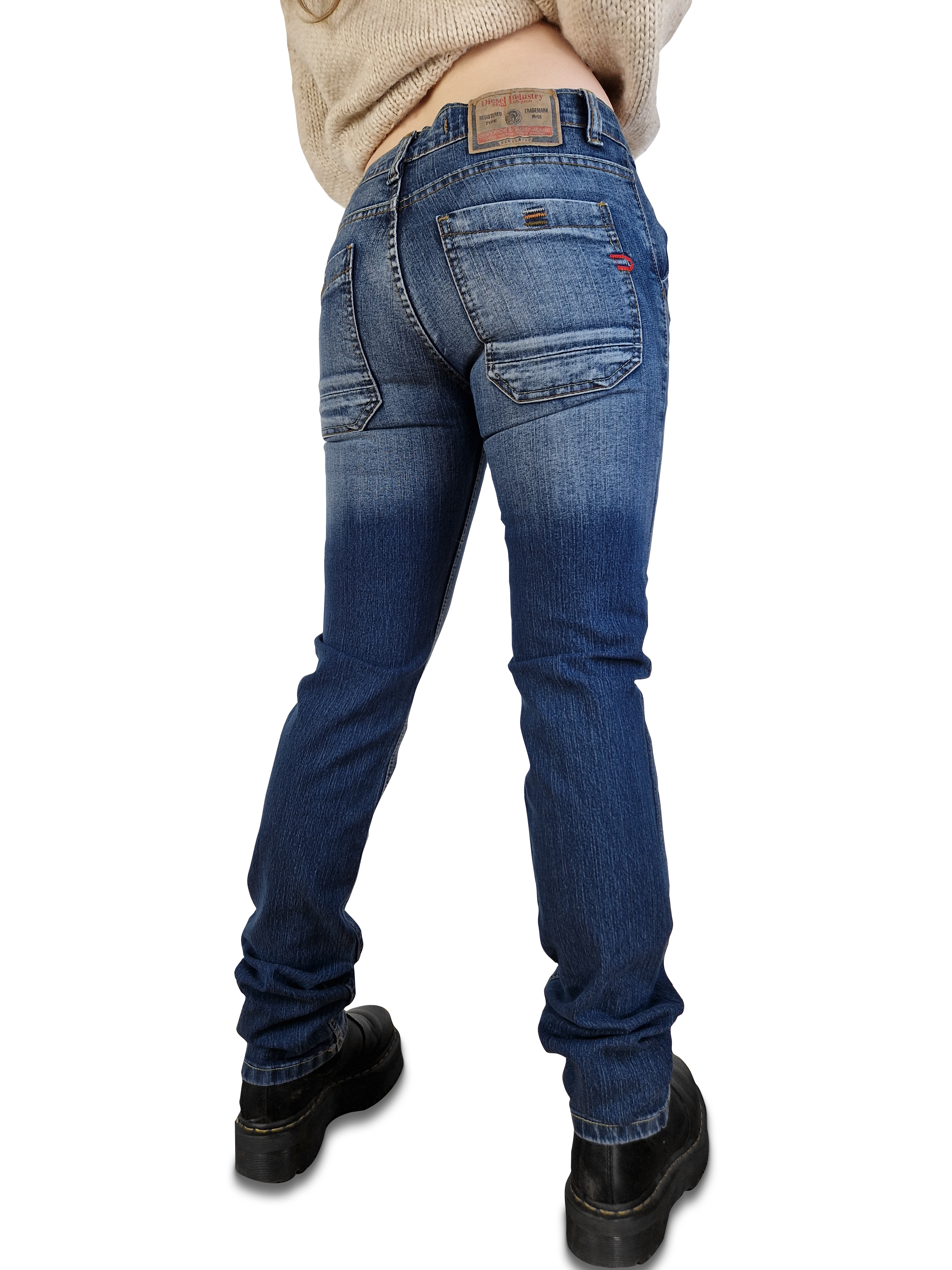 Y2K Diesel Jeans Spellout Low Waist Made In Italy 29 - RareRags