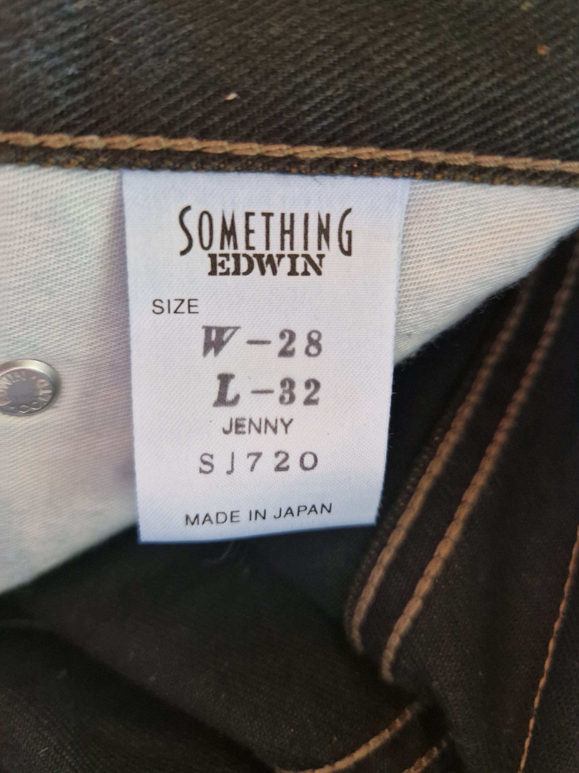 Vintage Something Edwin Jeans Jenny Made In Japan SJ720 Dark Denim W28 L32 - RareRags