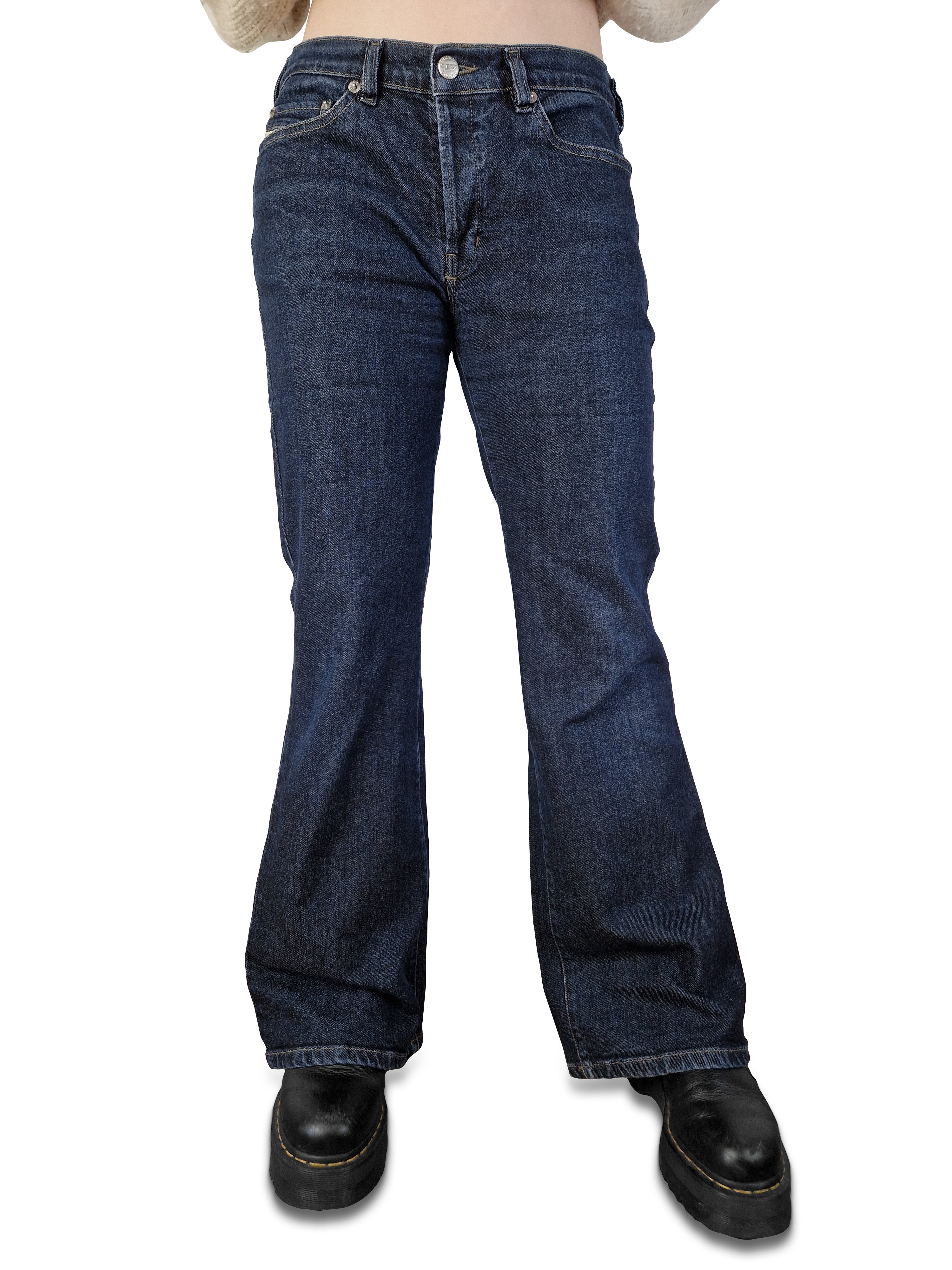 Y2K Diesel Jeans Low Waist Flared Dark Denim 29 - RareRags