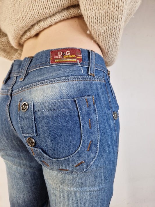 Y2K Dolce & Gabbana Jeans Made In Italy Low Waist Skinny XS-S