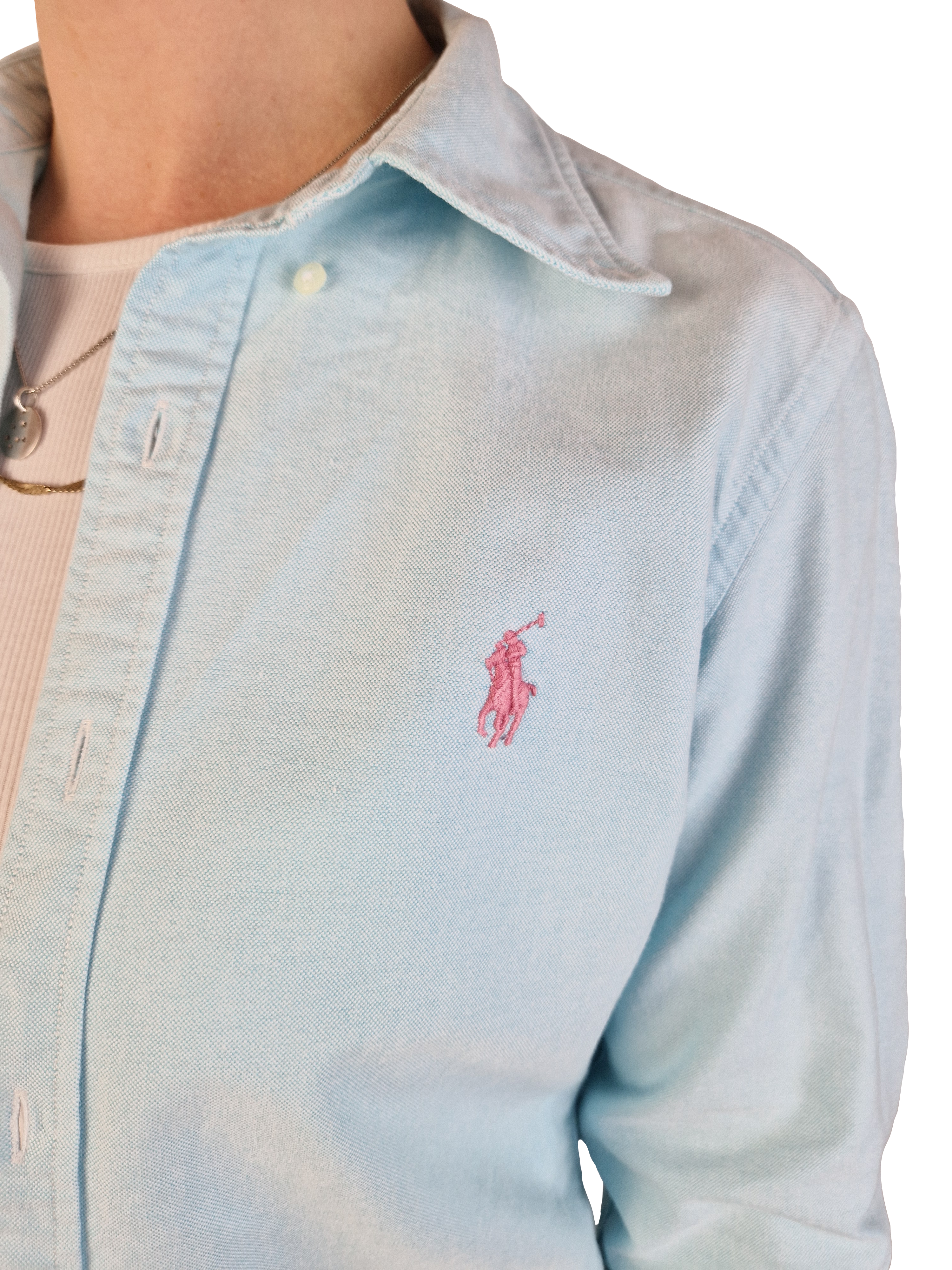 Modernes Ralph Lauren Hemd Basic Skinny Fit Türkis (4) S-M - RareRags