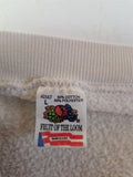 Vintage Fruit Of The Loom Sweater Made In USA French Cropped 50/50 Weiß L